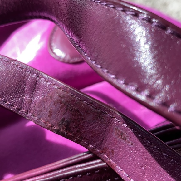 Vintage juicy couture tote bag handbag lap top bag large New with defects purple - Picture 5 of 9